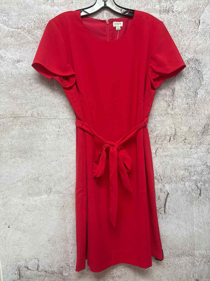 Women Size 10 J Crew Red short sleeve