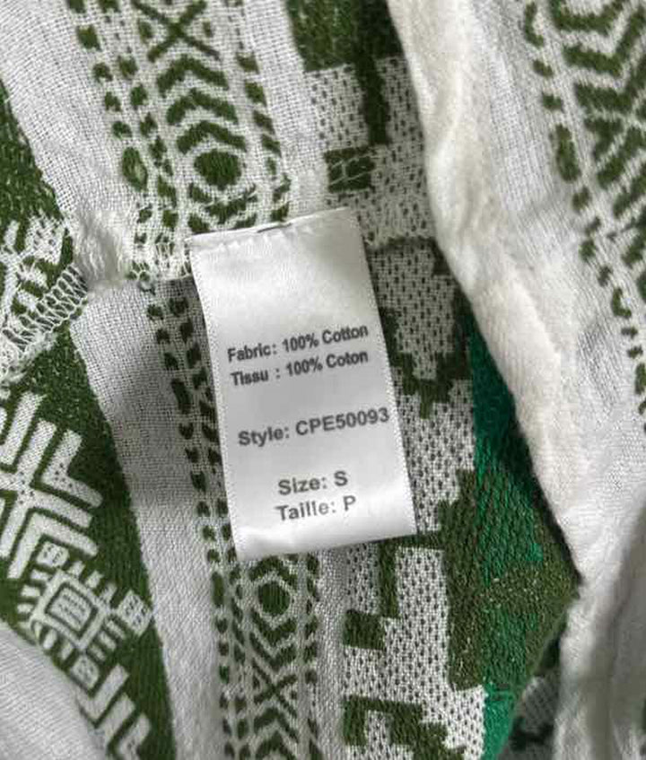 Elan Size S Green Tassel short sleeve