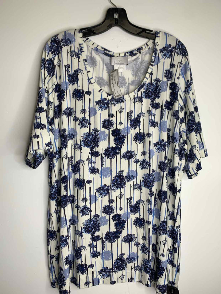 Marina Rinaldi Women Size XL Blue short sleeve top