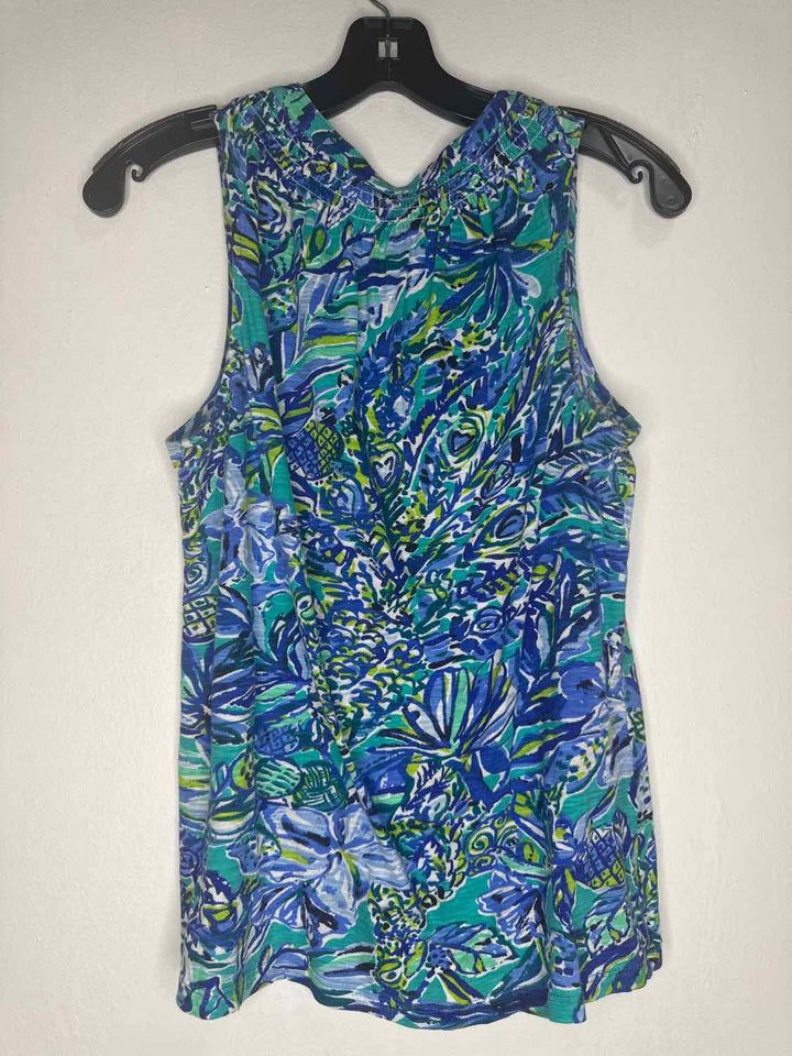 Lilly Pulitzer Size S Blue Paisley short sleeve top