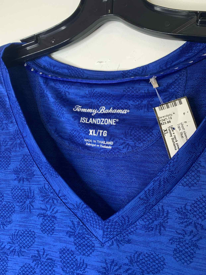 Tommy Bahama Women Size XL Blue short sleeve top