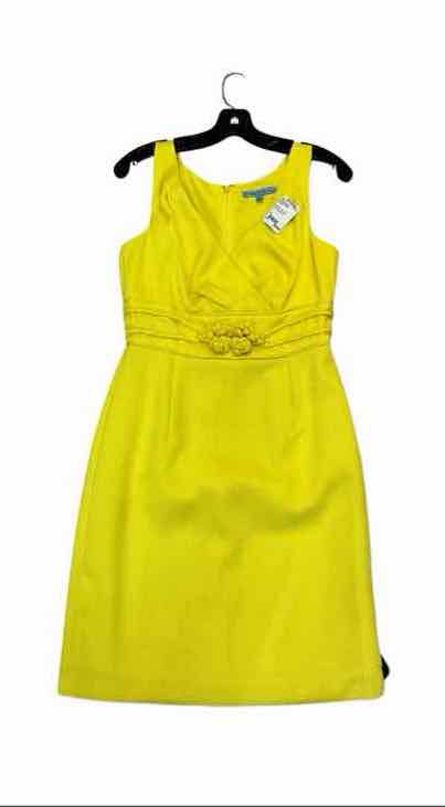 Women Size 4 Antonio Melani Yellow Sleeveless Dress