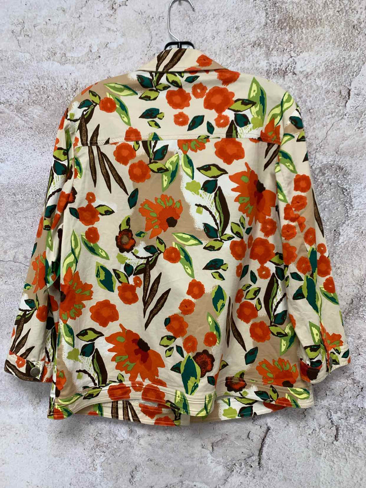Chicos Orange Women Size 1 jacket