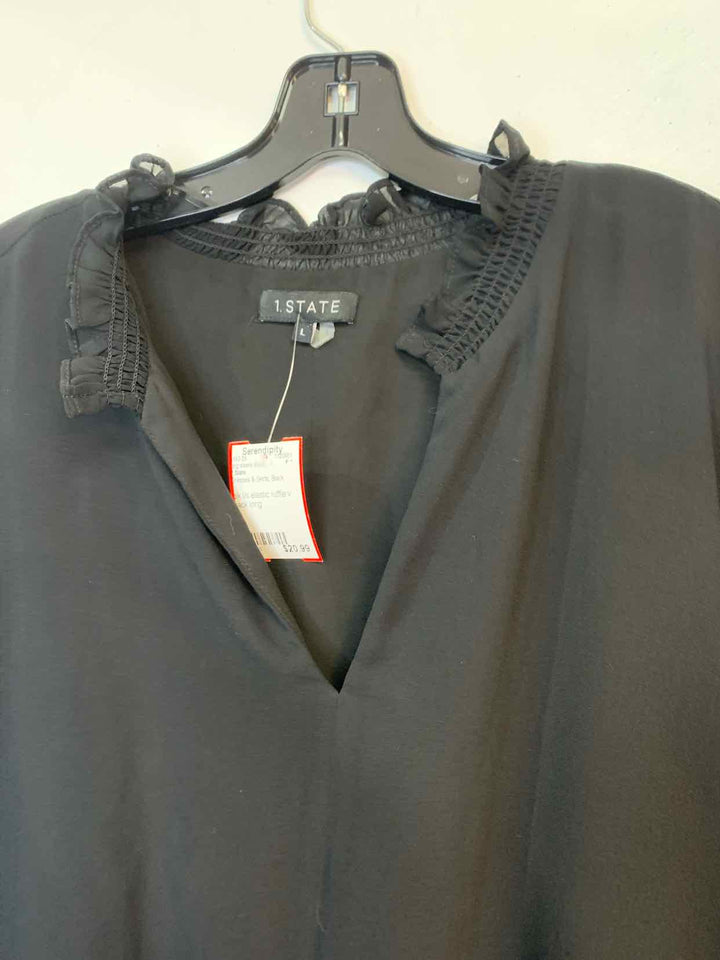 Women Size L 1 State Black long sleeve dress