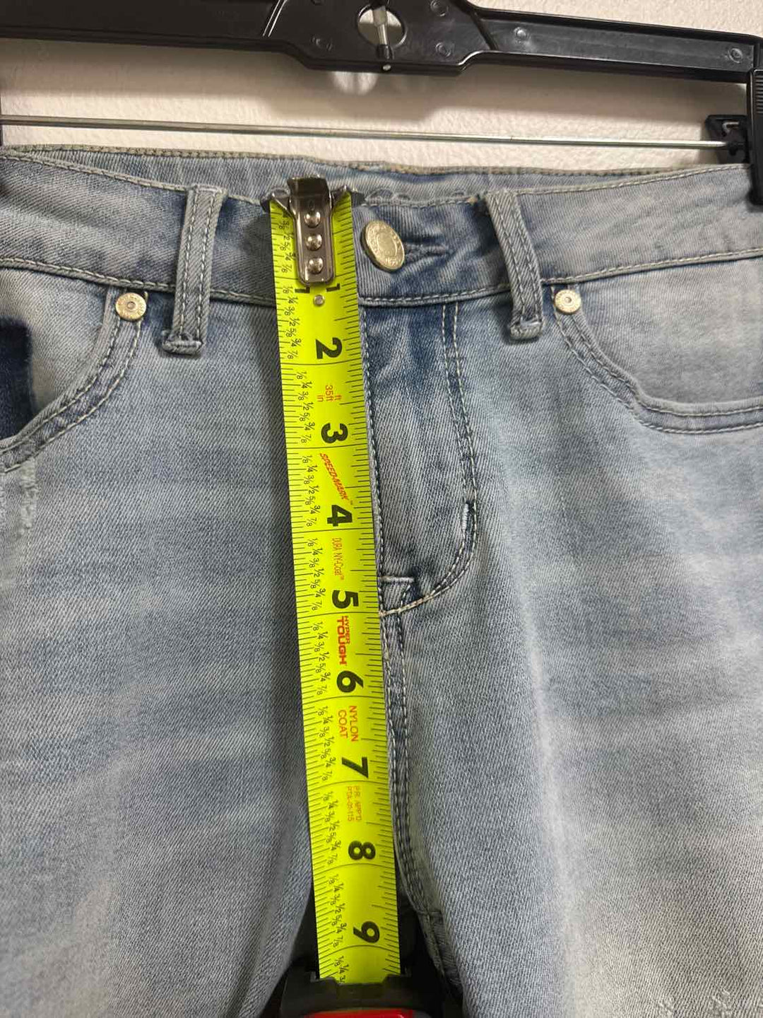 Polo Size 4 Denim Distressed /Fringe jean capri