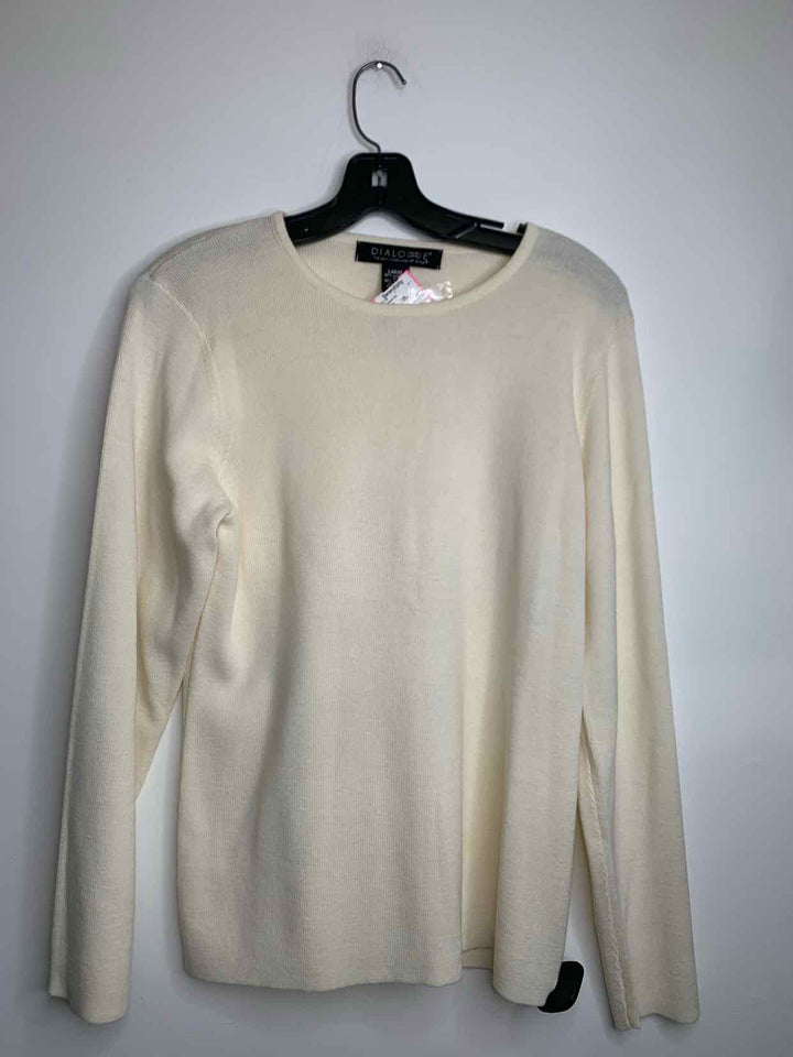 Dialogue Women Size L Ivory long sleeve top