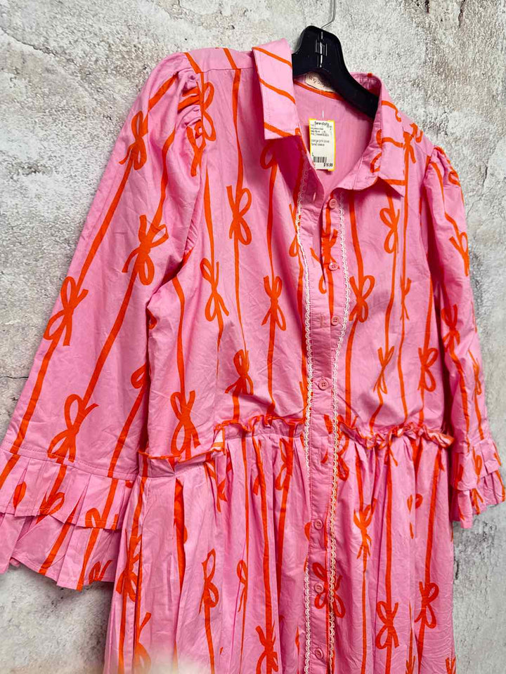 ivey city co Size L Pink long sleeve dress