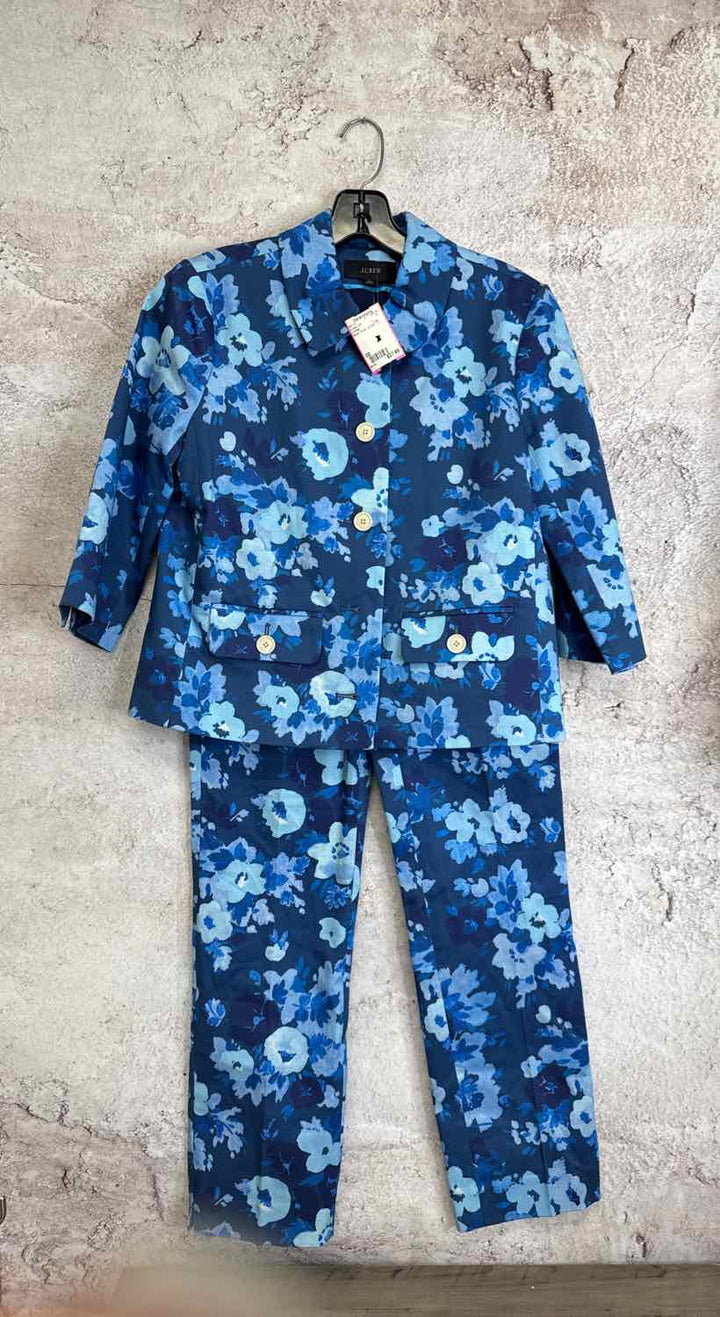 J Crew Size 00 Blue 2 piece suit