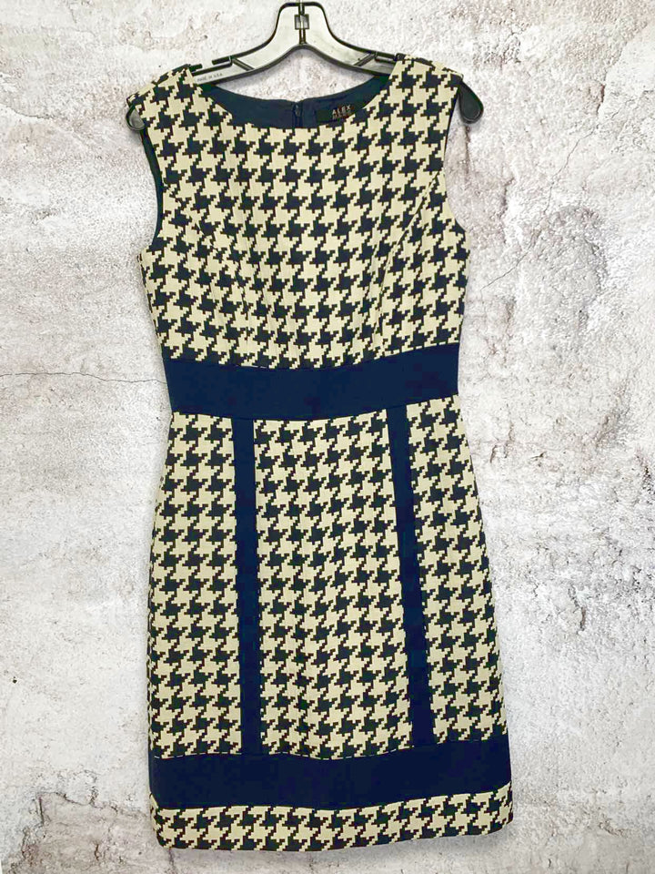 Alex Marie Size 4 Navy Beige sleeveless dress