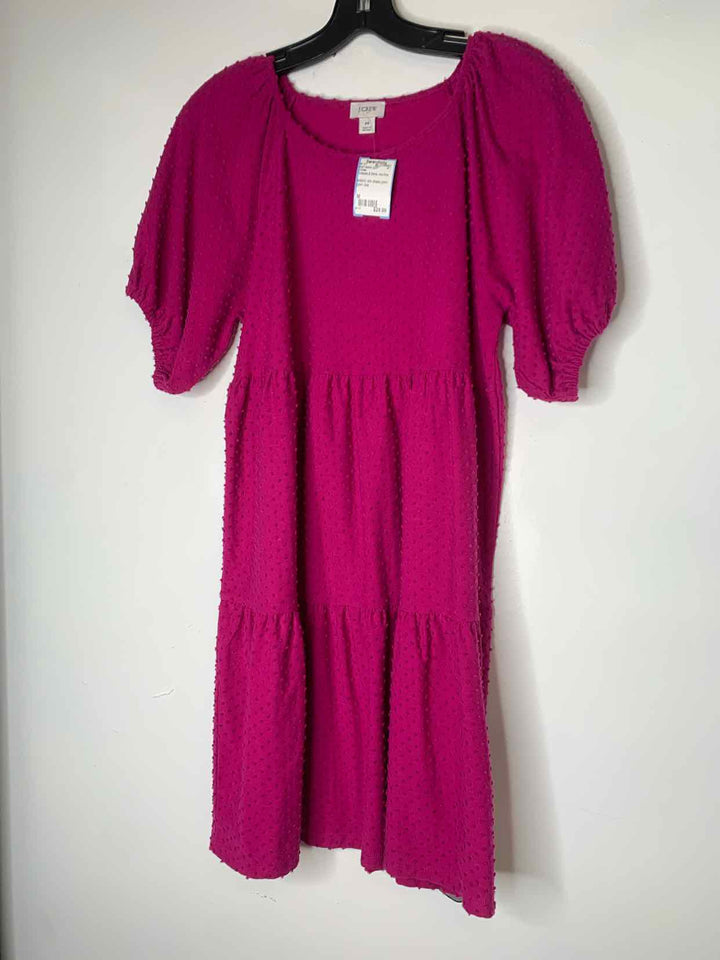 Women Size M J Crew Hot Pink short sleeve