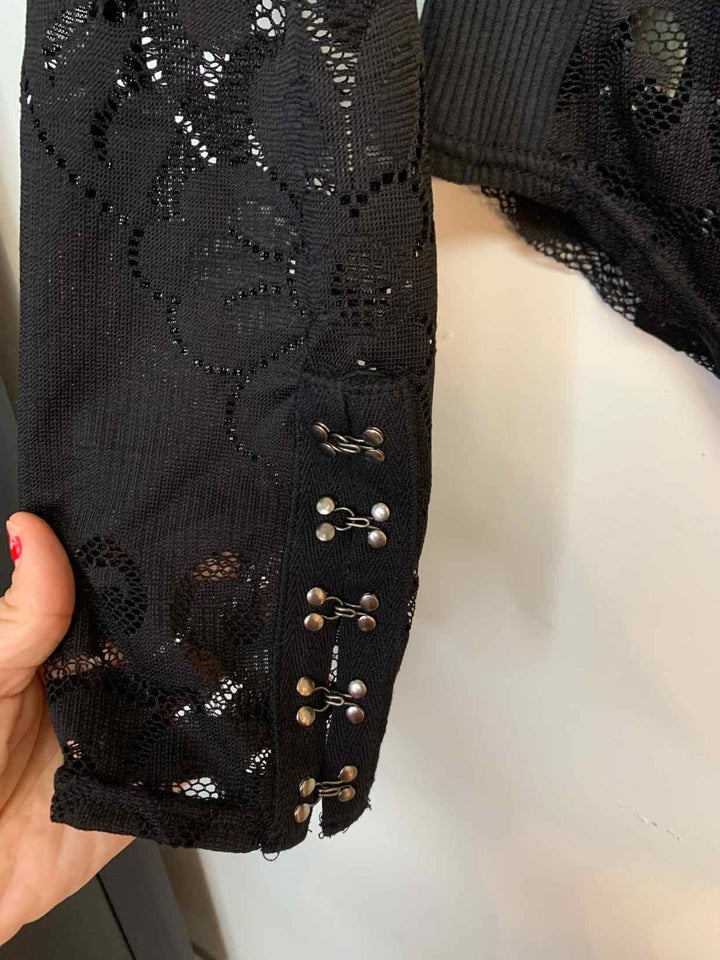 Free People Women Size XL Black long sleeve top