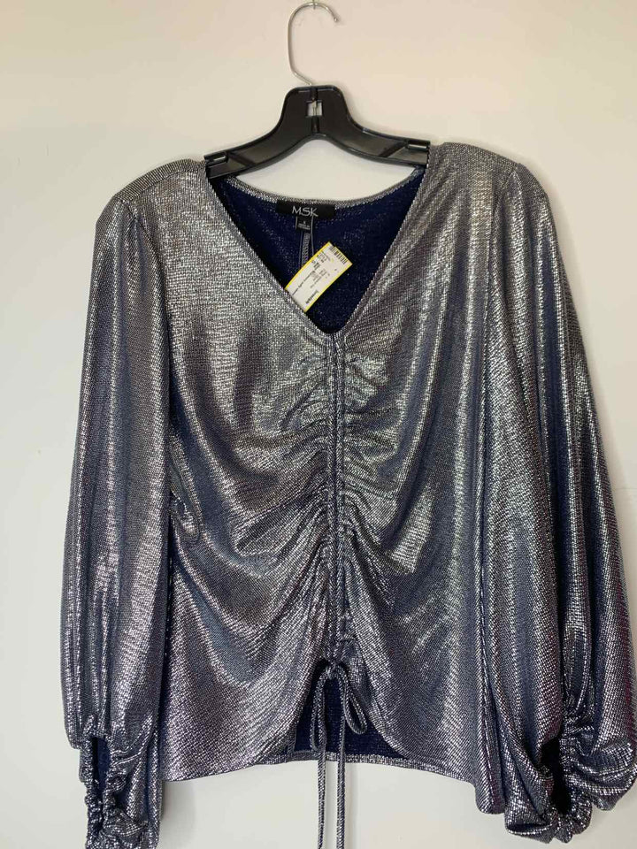 MSK Women Size S silver long sleeve top