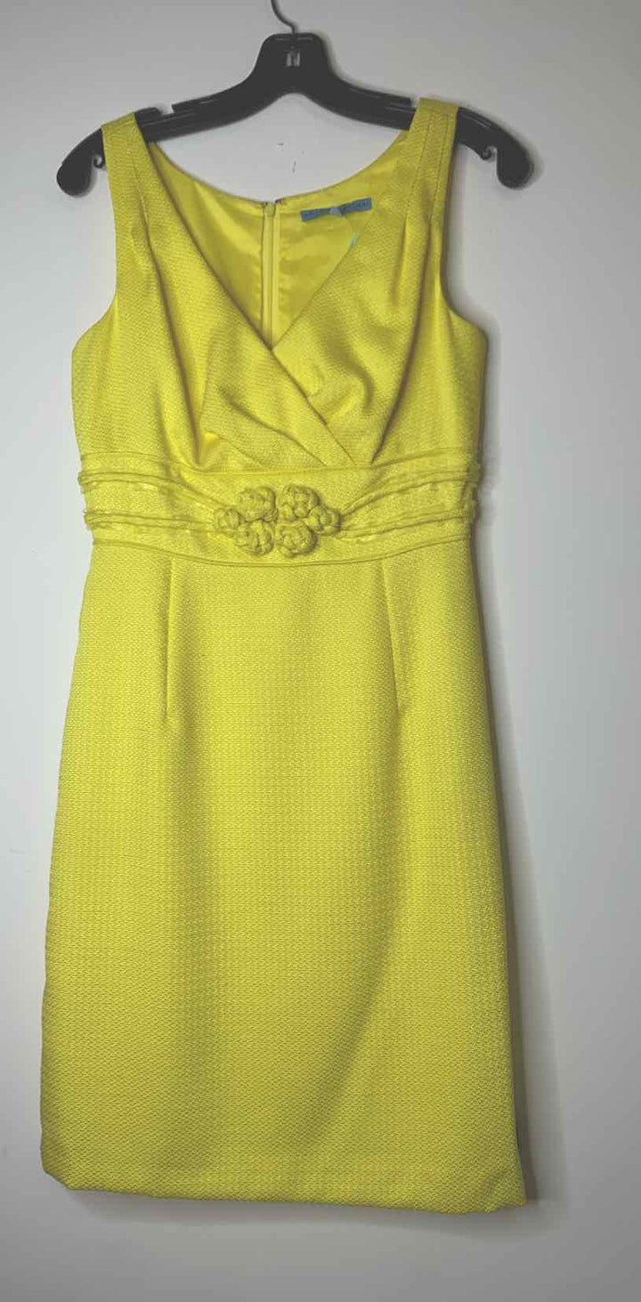 Women Size 4 Antonio Melani Yellow Sleeveless Dress