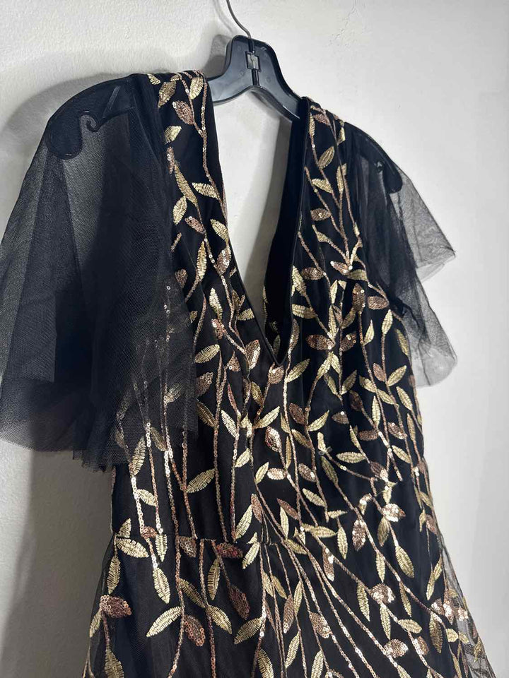 Ever Pretty Size 3X Black and Gold formal dress