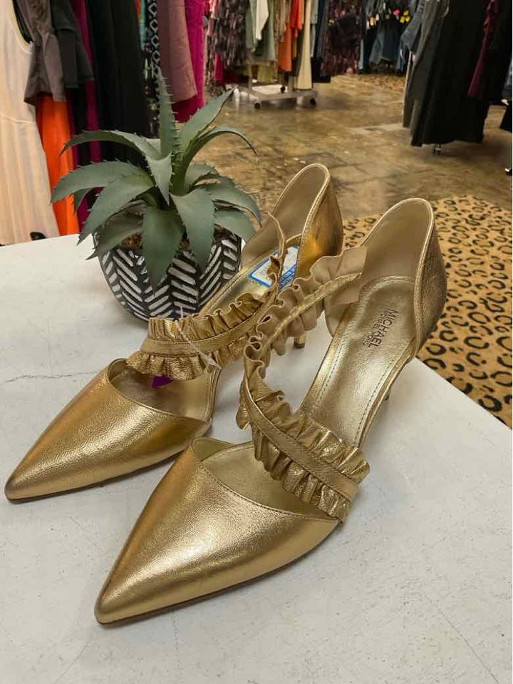 Michael Kors Shoe Size 10 Gold high heel