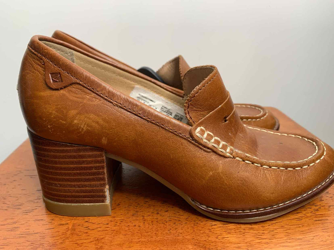 Sperry Brown W Shoe Size 7 medium heel