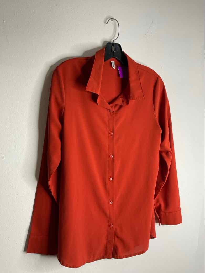 Diason Size S Pumpkin Button Down long sleeve top