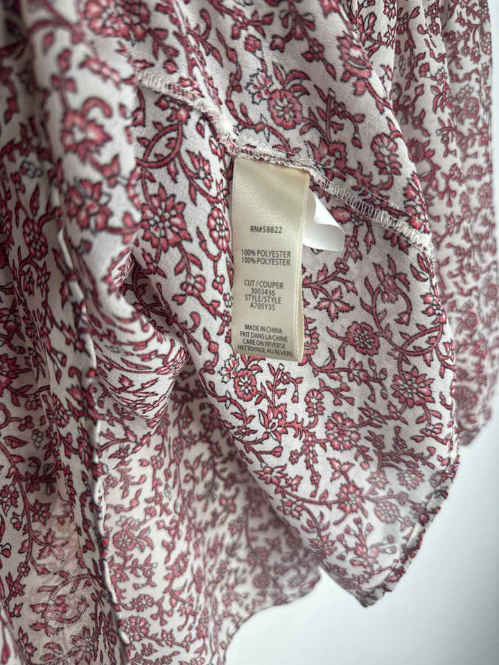 Max Studio Size XS Floral Button Down long sleeve top