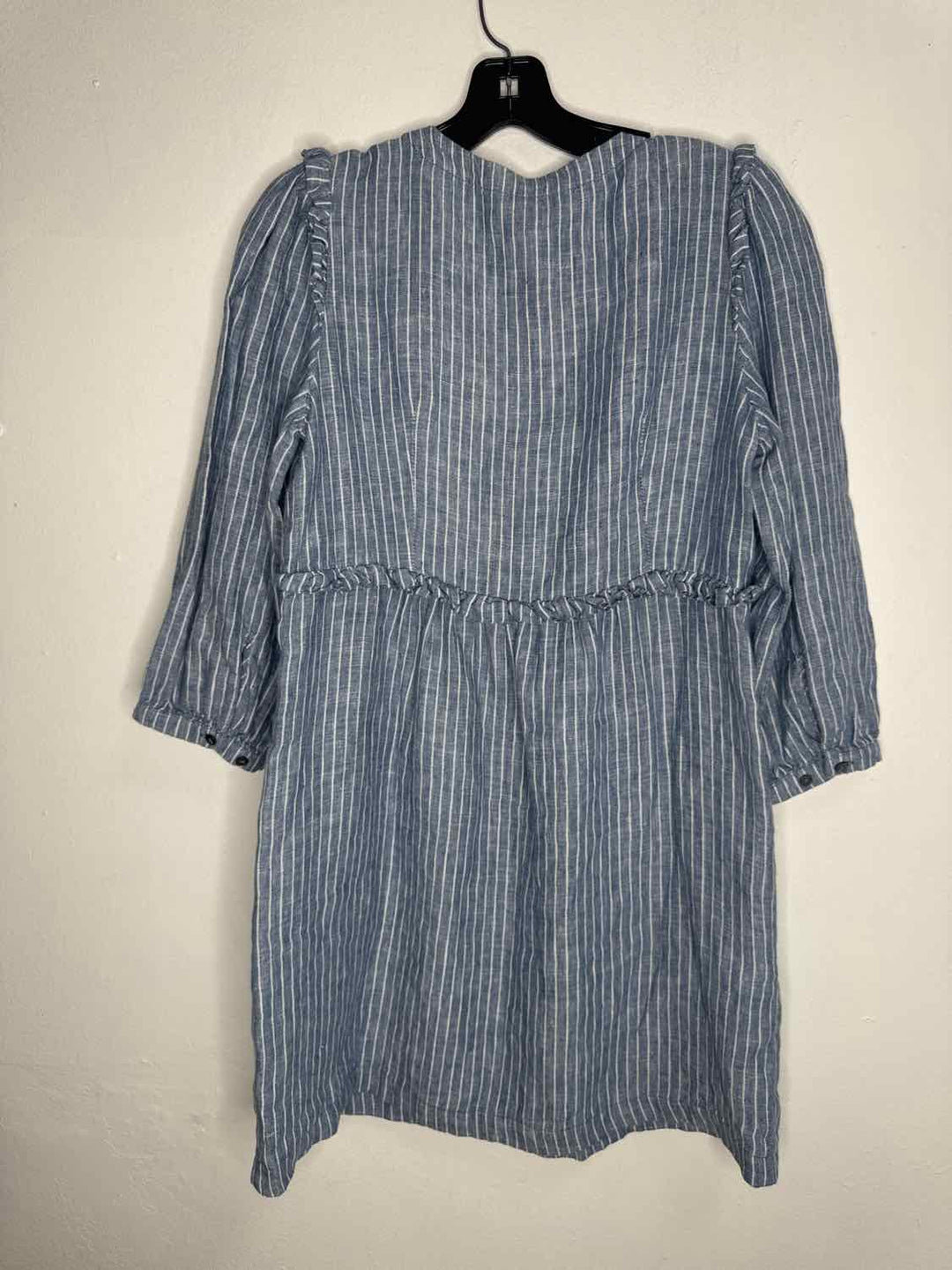Garnet Hill Size 2 Blue Striped long sleeve dress