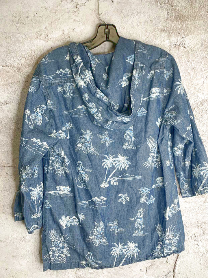 Tommy Bahama Size M Blue long sleeve top