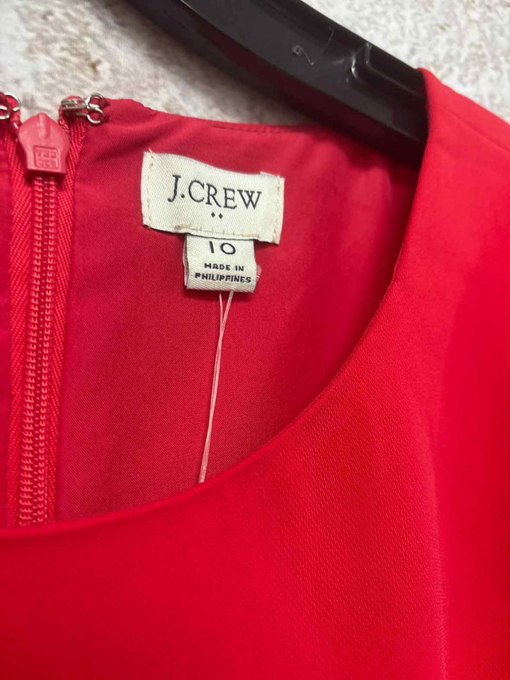 Women Size 10 J Crew Red short sleeve