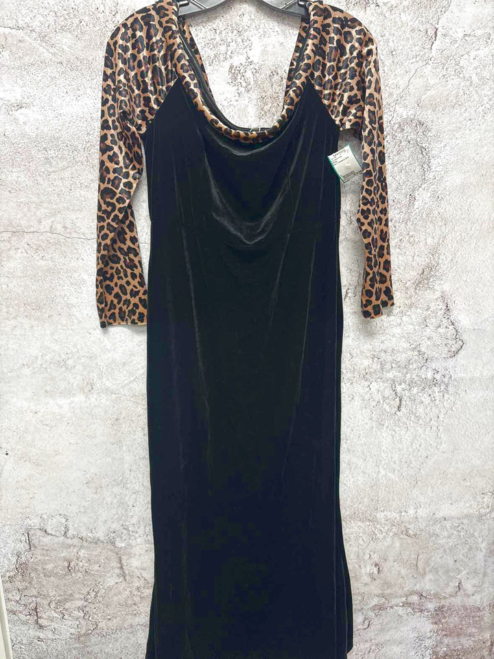 Oyrosy Size L Black long sleeve dress