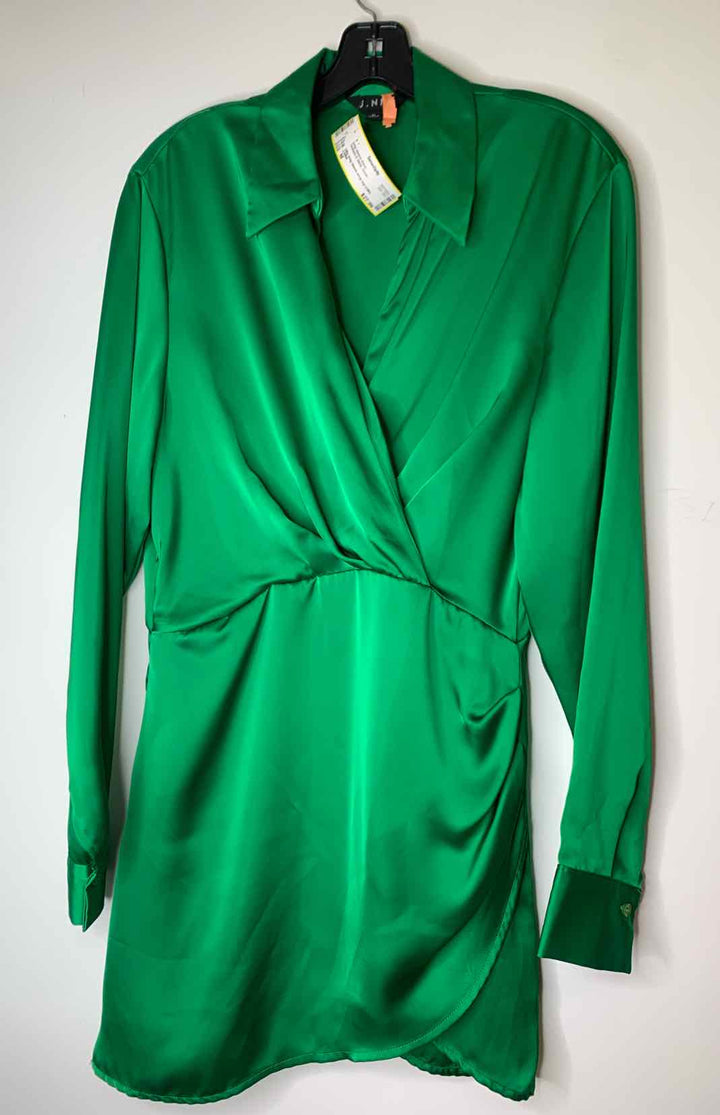 Women Size M J.NNA Green long sleeve dress