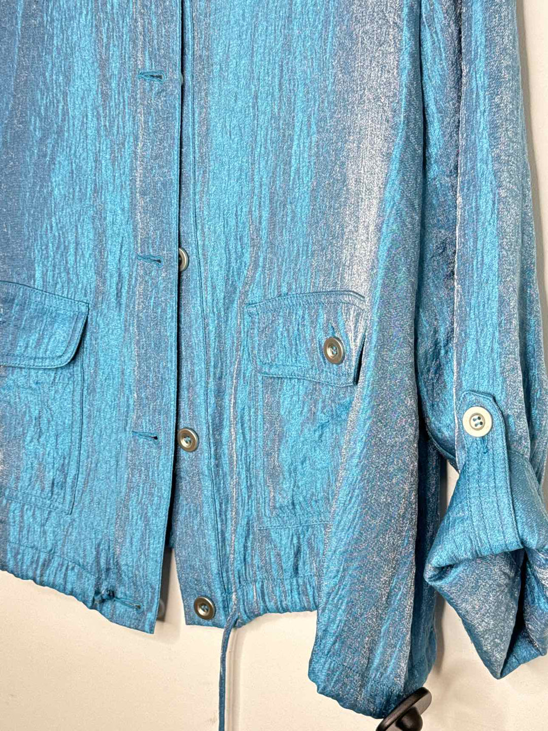 Hearts Of Palm Blue Women Size 18 jacket