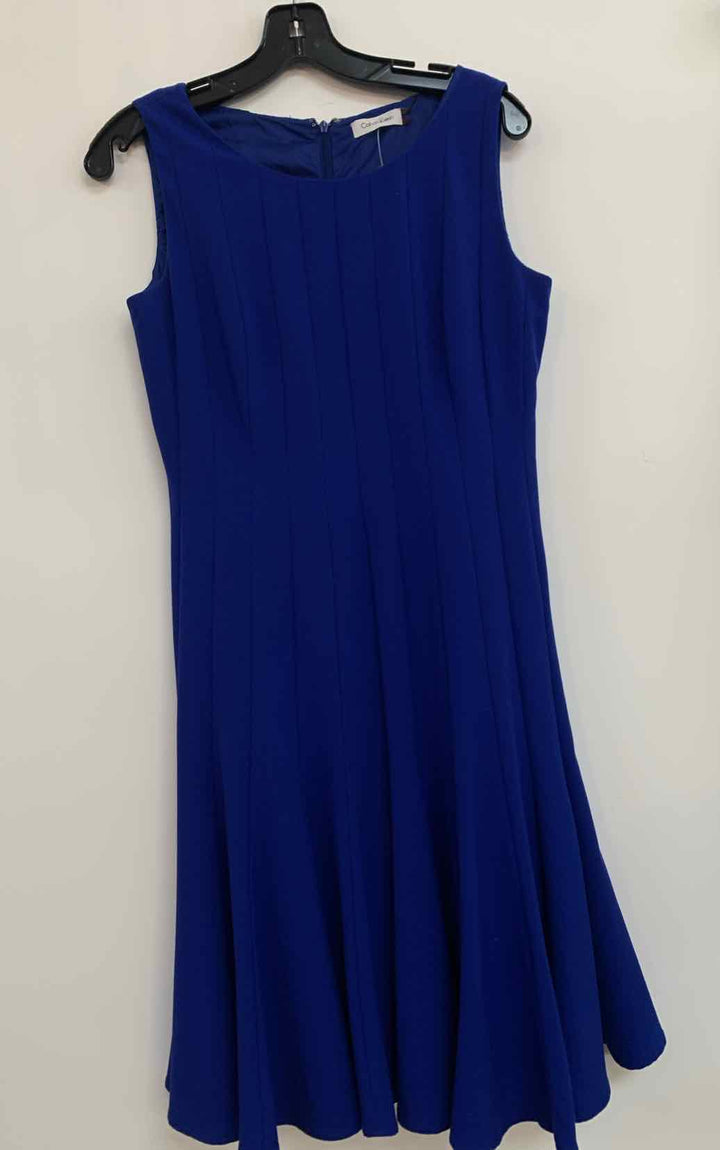 Women Size 6 Calvin Klein Blue sleeveless dress