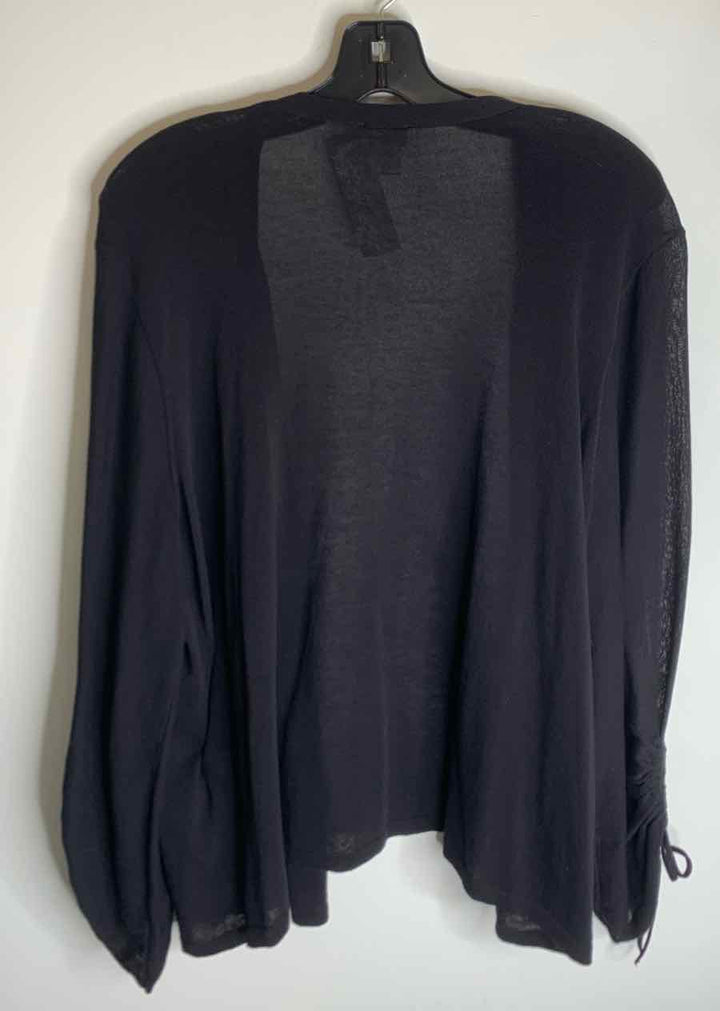 Chicos Women Size 3 Black cardigan