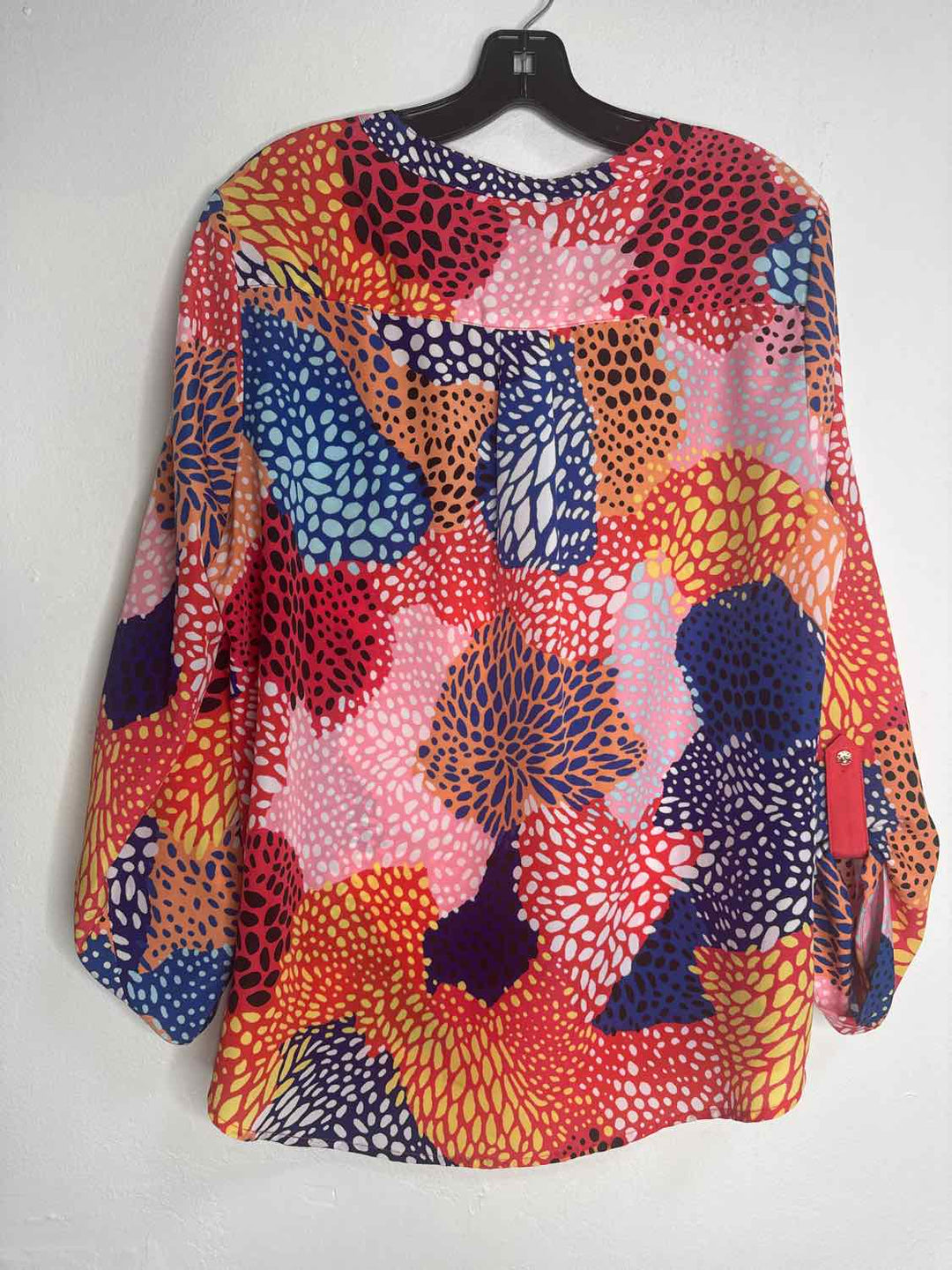 Anne Klein Size L Polk A Dot Multi Color long sleeve top
