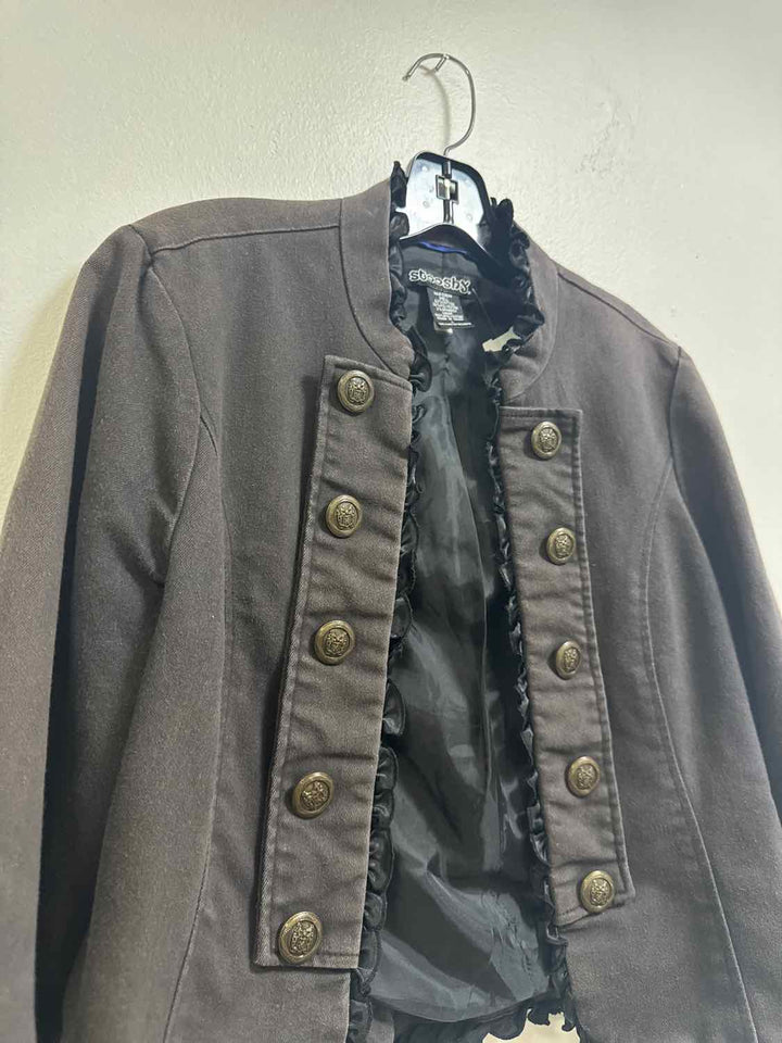 Stooshy Size L Brown 3/4 button down blazer