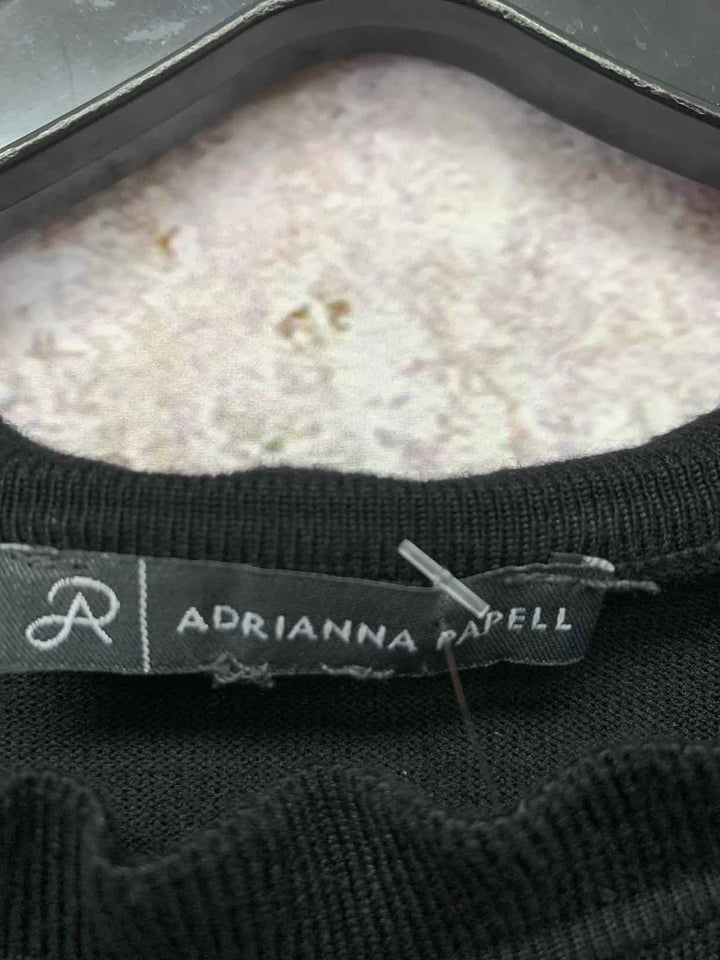 Adrianna Papell Size L Black long sleeve top