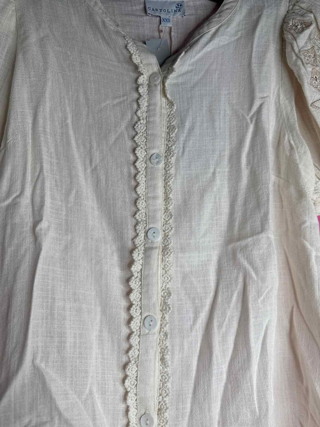 Cartolina Size XXS Cream NWT short sleeve top