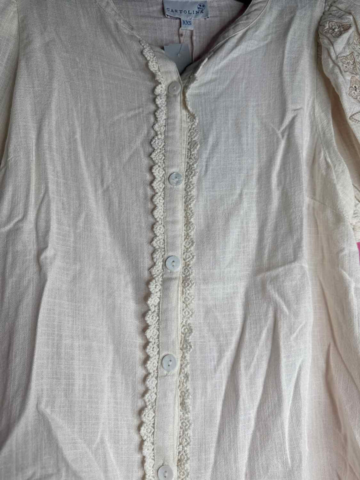 Cartolina Size XXS Cream NWT short sleeve top
