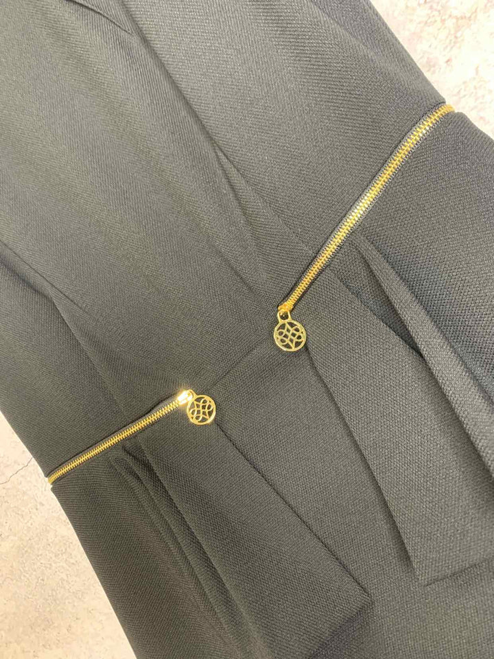 Antonio Melani Size 8 Black Gold Hardware sleeveless dress