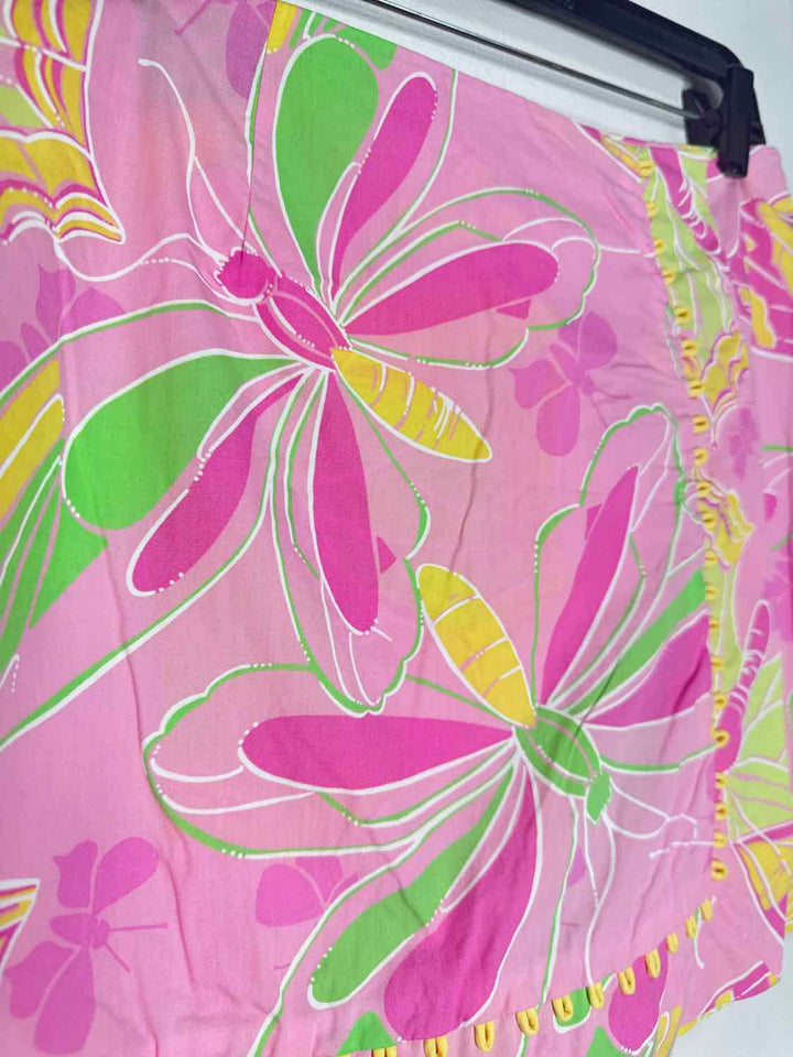 Lilly Pulitzer Size 8 Pink Embroidered mini skirt