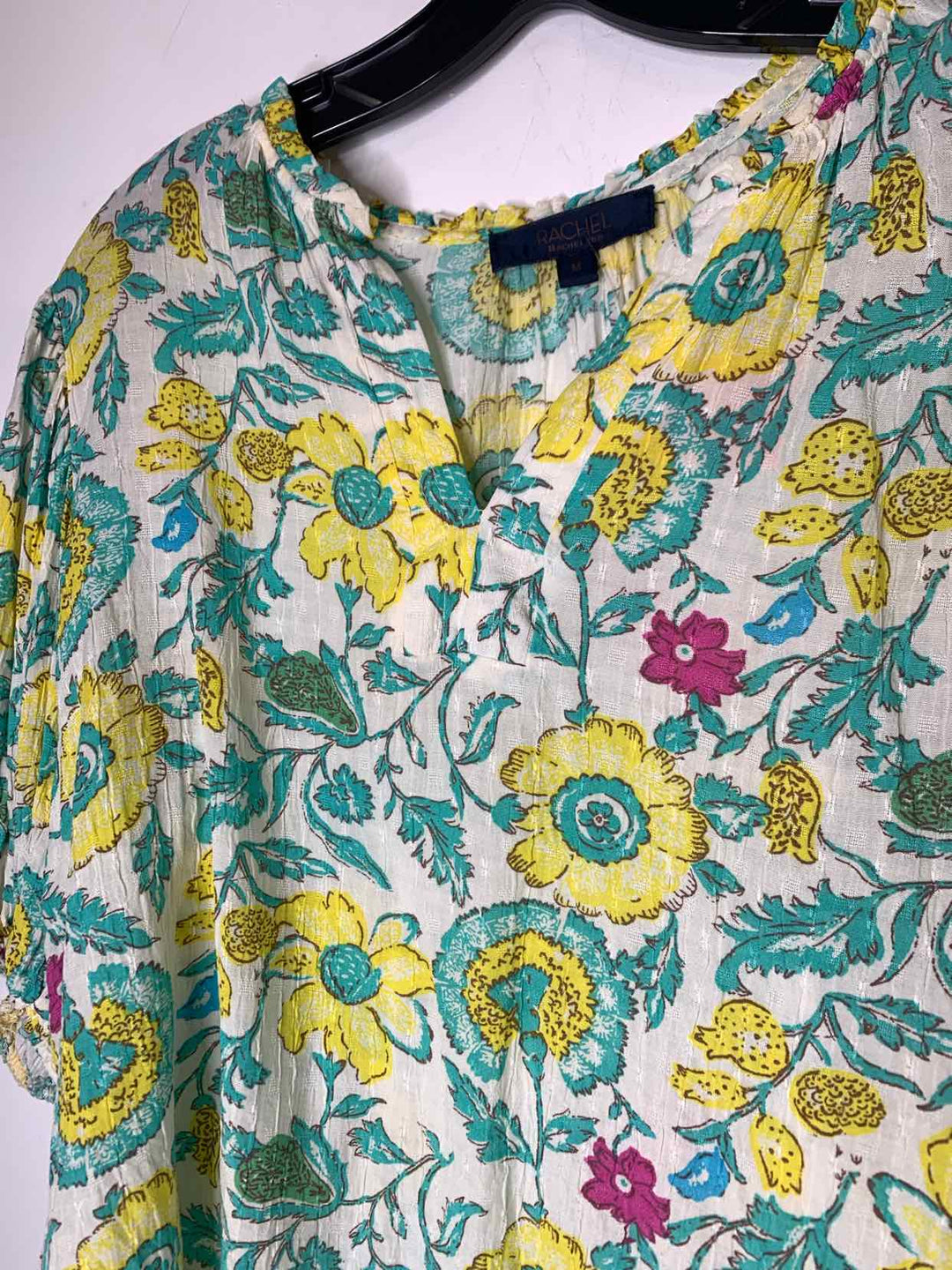 Rachel Ray Women Size M floral short sleeve top