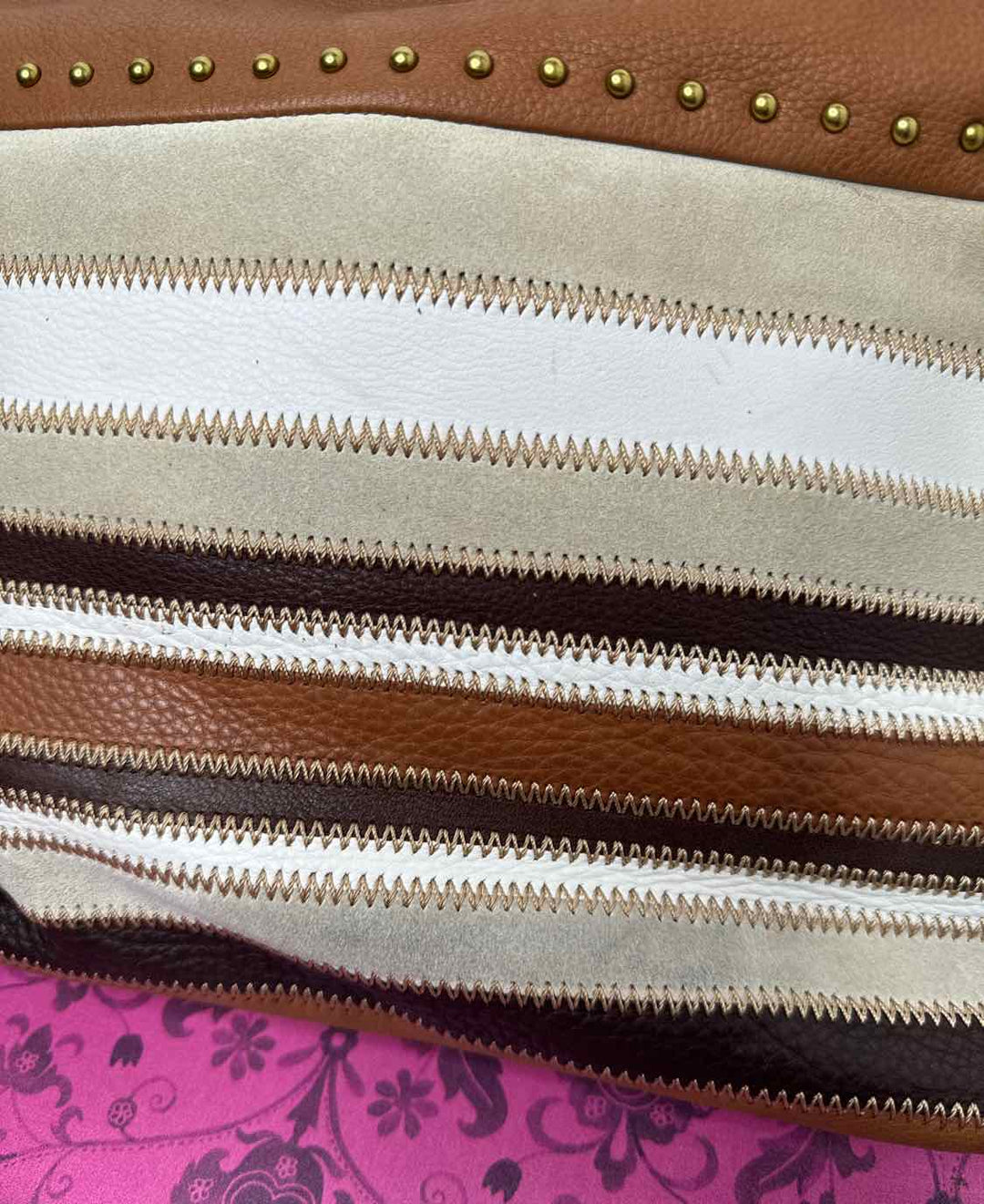 Fossil striped shoulder bag