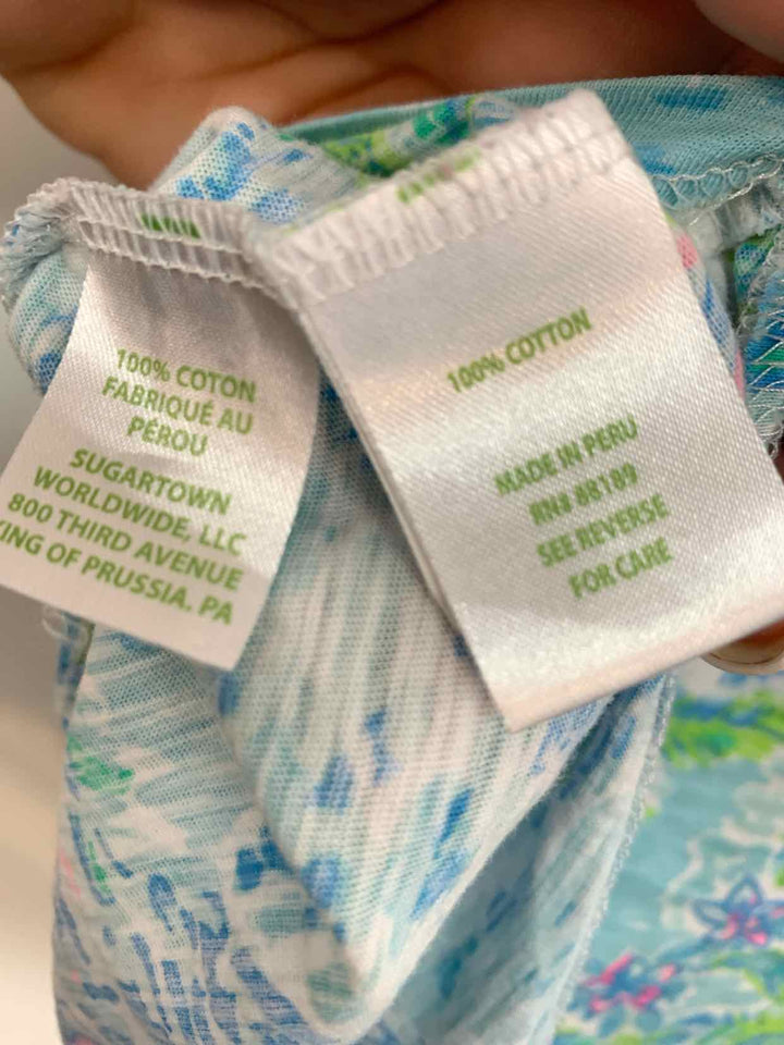 Lilly Pulitzer Women Size M Blue short sleeve top