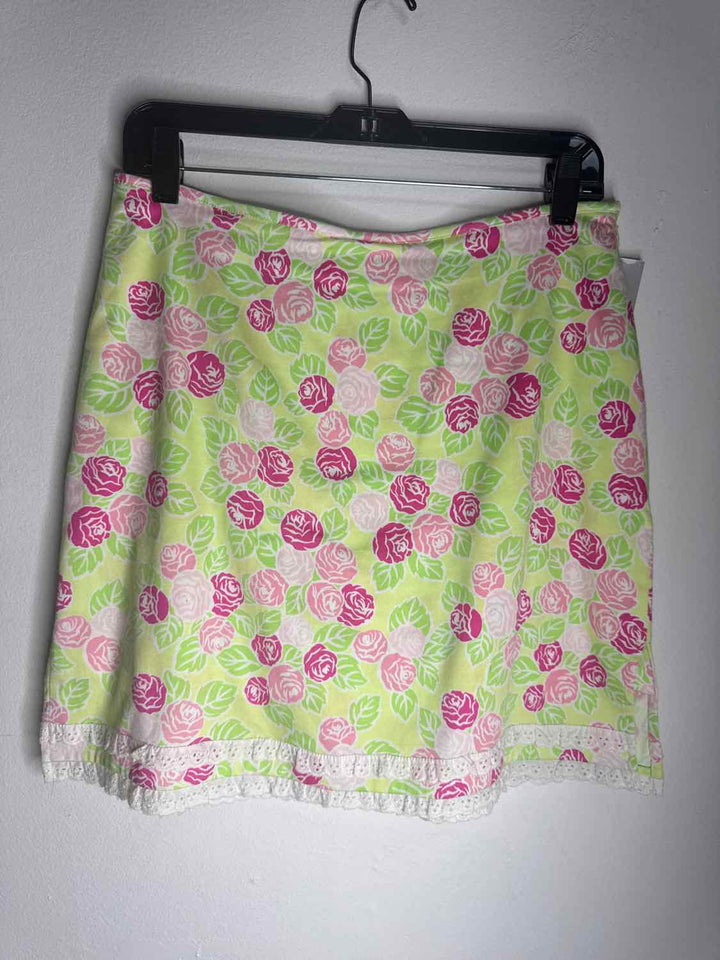 Bamboo Traders Size 8 Pink Floral knee length skirt