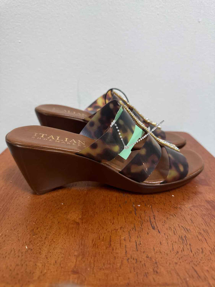 Italian Shoemakers Shoe Size 7 Animal Print wedge