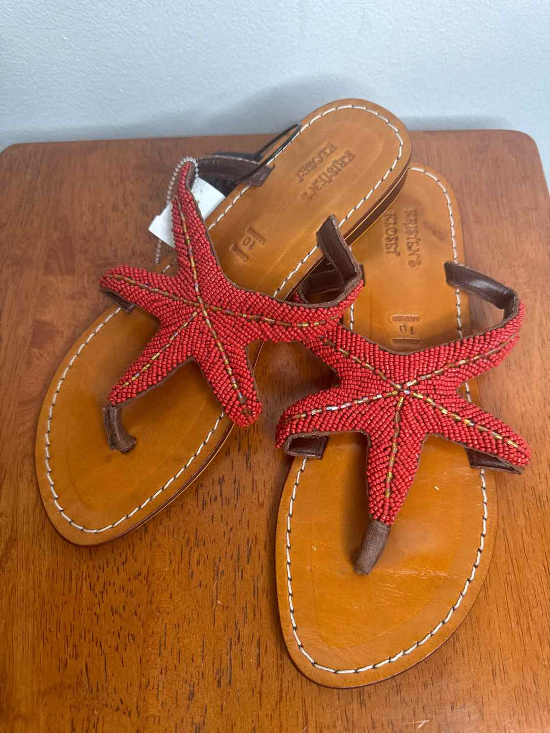 Kristen's Kloset Shoe Size 10 Red flat sandal