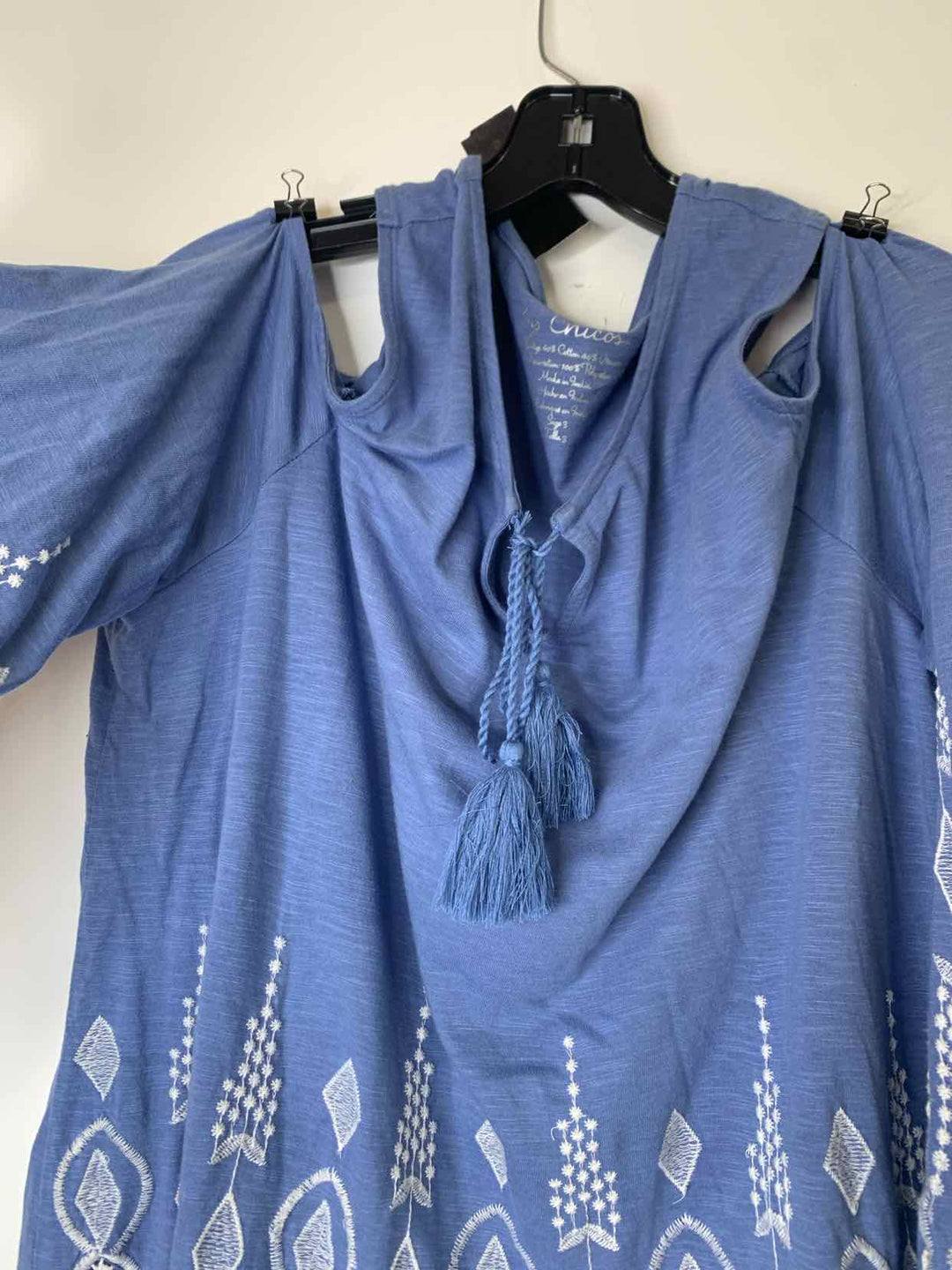 Chicos Women Size 3 Blue long sleeve top