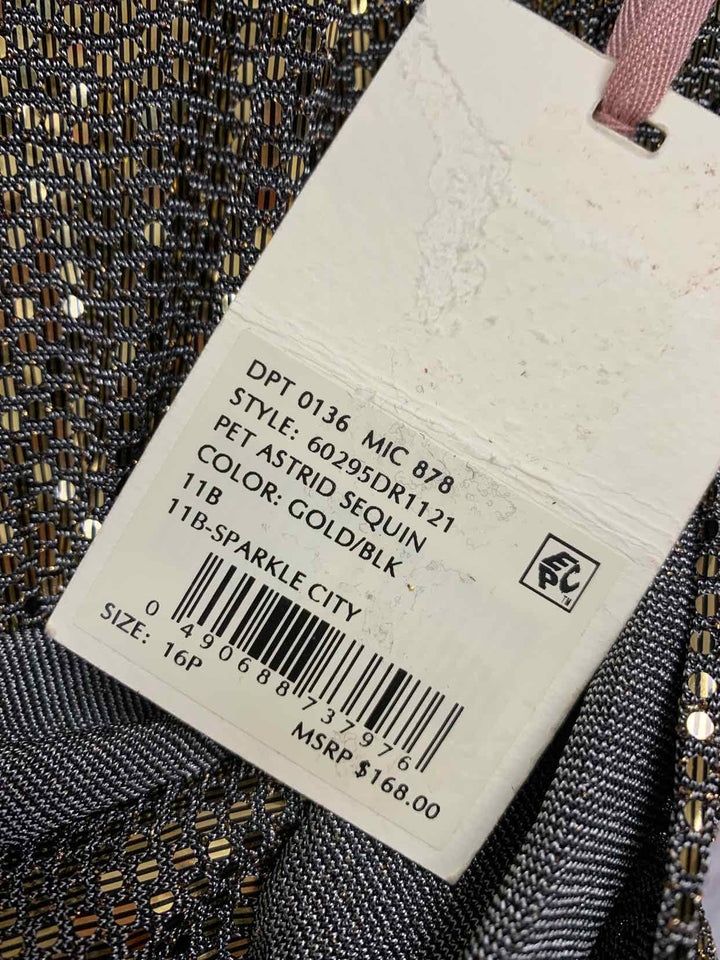 Alex & Marie Size 16P Gold formal dress