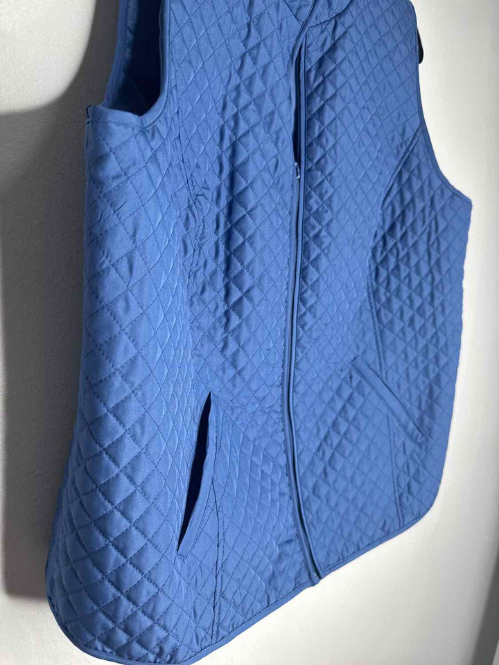 Chicos Size 2 Blue NWT Zipper vest
