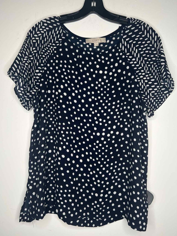 Loft Women Size L polkadot short sleeve top