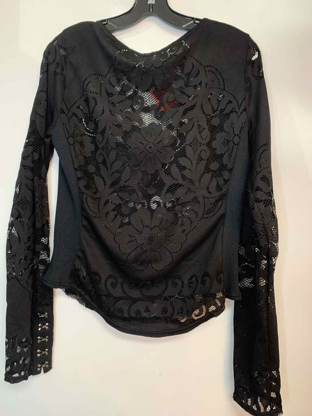 Free People Women Size XL Black long sleeve top