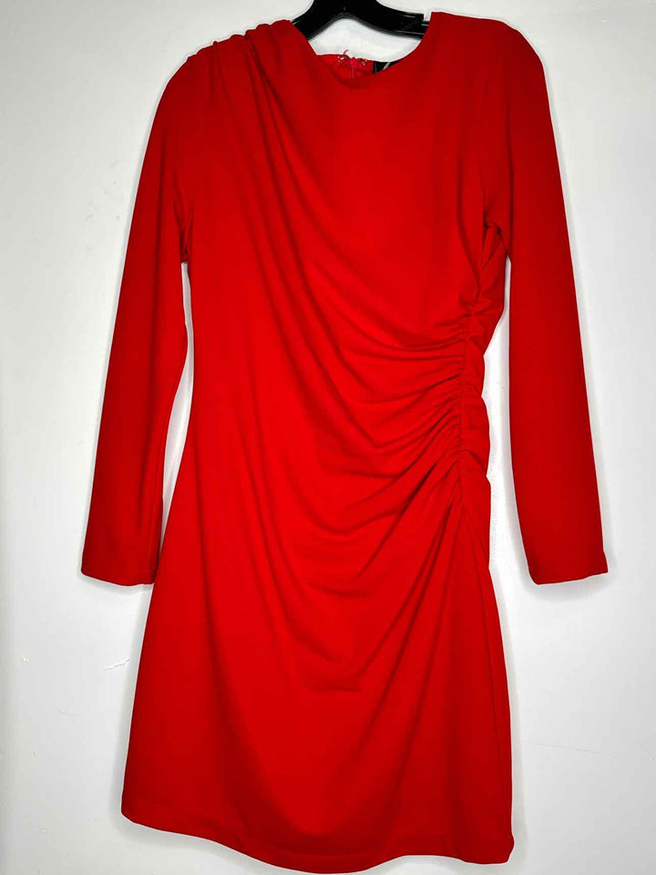 Women Size M Aqua Red long sleeve dress