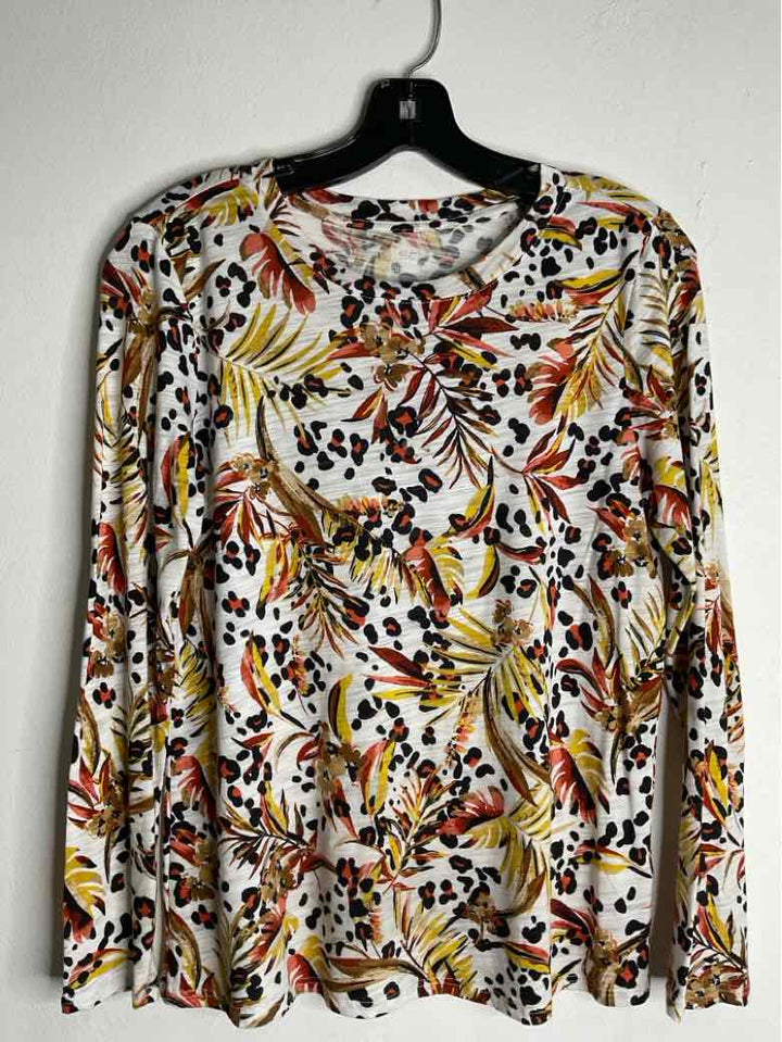 blue sol Size S Multi-Color Scoop Neck long sleeve top